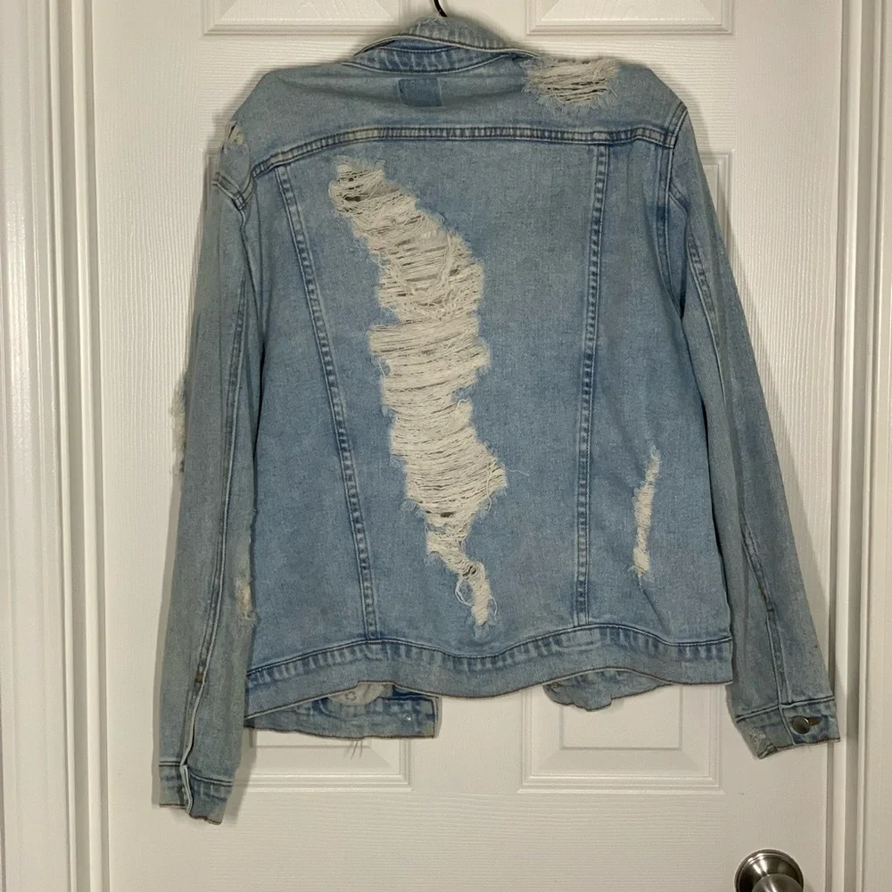 Distressed Denim Jacket - Picture 3 of 3